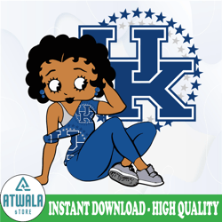 Betty Boop With Kentucky Wildcats PNG File, NCAA png, Sublimation ready, png files for sublimation