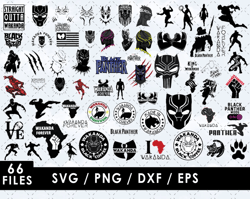 Black Panther SVG Files, Black Panther SVG Cut Files Black Panther PNG Cricut Files, Black Panther Layered Svg & Clipart