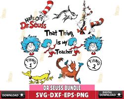 Dr Seuss Bundle Svg , Dr Suess Bundle svg eps dxf png, Silhouette, digital Download, file cut , Instant Download