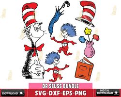 Dr Seuss Bundle svg dxf eps png , Dr Seuss Bundle Svg, for Cricut, Silhouette, digital , file cut , Instant Download