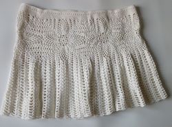 cotton crochet skirt