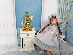 Christmas tree table. 1:12. Dollhouse miniature.