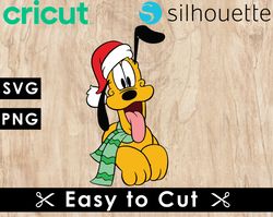 Pluto Christmas Svg Files, Pluto Svg Files, Vector Png Images, SVG Cut Files for Cricut, Clipart Bundle