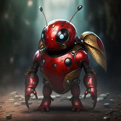 Ladybug in Iron Man style