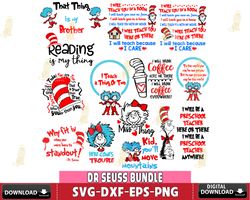 Dr Seuss Bundle Svg, Dr Seuss Bundle svg dxf eps png , for Cricut, Silhouette, digital , file cut , Instant Download