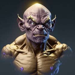 Gollum in the style of Thanos