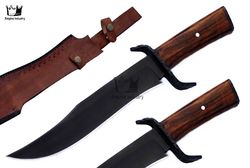 mpire Handmade Black Coated High Carbon Steel 15 Inches Hunting Bowie Knife With Sheath Anniversary & Birthday Gift