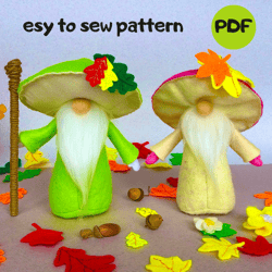 mushroom gnome pattern pdf