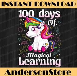 100th Day of School Unicorn T PNG Girls 100 Days of School PNG