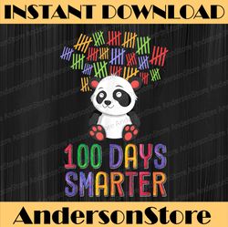 100 Days Smarter 100th Day of School Outfit Panda Teacher PNG