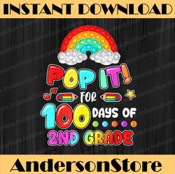 100th Day Of School Pop It 100 Days Of 2nd Grade Fidget Toy PNG