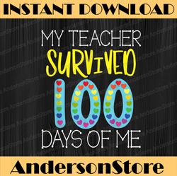 My teacher survived 100 days of me, boys school PNG,100th PNG