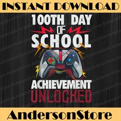 100 Days Of School PNG Kids Boys 100th Day Gamer PNG