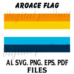 Aroace flag Svg.PNG.Ai.PDF.EPS Digital Download File, Sublimation Files ,Aroace Flag Vector Graphic