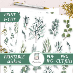 Vintage Journal Stickers, Printable Planner Kit, Sticky Note - Inspire  Uplift