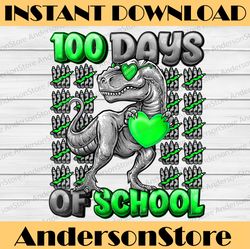 100 Days Of School Trex 100 Days Smarter 100th Day of School PNG