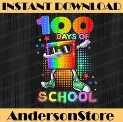 100 Days of School 100th Day of School Pop It Dabbing PNG