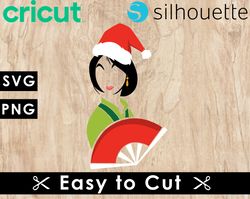 Mulan Princess Christmas Svg Files, Mulan Svg Files, Vector Png Images, SVG Cut Files for Cricut, Clipart Bundle