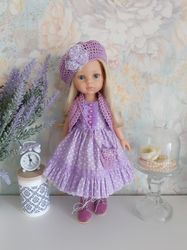 Outfit for doll Paola Reina Antonio Juan Cotton dress with lace Clothes and shose for Paola Reina dolls Set of clothes