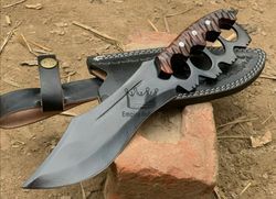 mpire Handmade Black Coated High Carbon Steel 12 Inches Hunting Bowie Knife With Sheath Anniversary & Birthday Gift