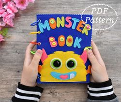 Monsters Puzzle Book for kids Felt PDF Pattern