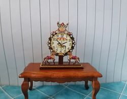 miniature clock. imitation. 1:12. dollhouse miniature. handmade.