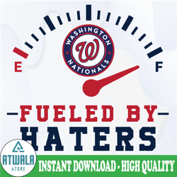 Fueled By Hater Washington Nationals SVG and PNG Files
