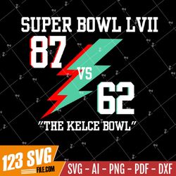 Super Bowl LVII Kelce vs Kelce Bowl SVG - PNG - eps - dxf. Kelce vs Kelce svg - png. Chiefs vs Eagles digital. Files for