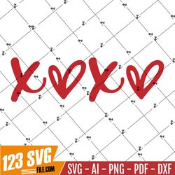 XOXO SVG Digital Cutting File For Cricut, Silhouette, and more!
