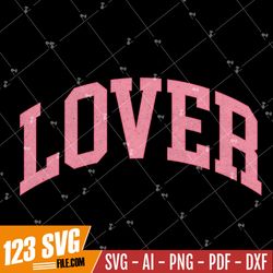 Vintage Varsity Lover png for sublimation, Valentines Day block letter design, commercial use holiday clipart file, dist