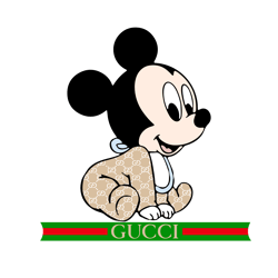 Gucci Mickey baby Svg, Gucci brand Logo Svg, Gucci Logo Svg, Fashion Logo Svg, File Cut Digital Download