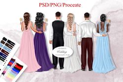 Wedding Day Clipart, Just Married Clipart, Wedding Clipart