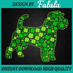 Funny Puppy Shamrock PNG, Jack Russell Terrier Dog Png, Patrick's Day Png, Patrick Day Png, Digital download