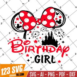 Mouse Birthday Girl Svg for cricut, Birthday squad print for t-shirt, Mouse ears Svg, Girls trip Svg, Birthday Svg