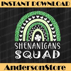 Shenanigans Squad PNG Sublimation Designs St Patrick's Day Men Women Kids PNG Sublimation Designs