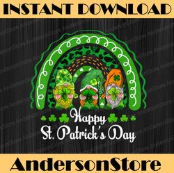 Happy St. Patrick's Day Gnome Lucky Rainbow PNG Sublimation Designs