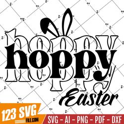 "Happy Easter SVG PNG PDF, Easter Vibes Svg, Bunny Svg, Kids Easter Svg, Easter Shirt Svg, Easter Svg, Easter Squad Svg,