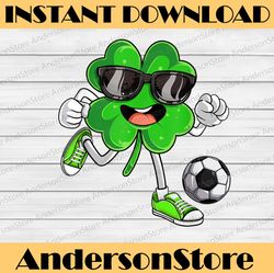 Soccer Shamrock Lucky Clover Irish St Patrick's Day Boys PNG Sublimation Designs