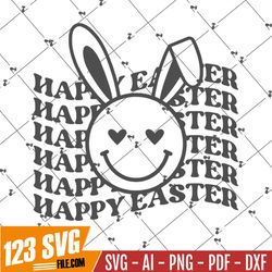 Happy Easter SVG PNG PDF, Hello Easter Svg, Bunny Svg, Kids Easter Svg, Easter Shirt Svg, Easter Svg, Hello Spring, East