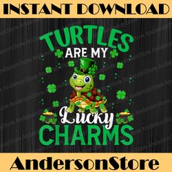 Funny Turtles Are My Lucky Charms Turtle St. Patrick's Day PNG Sublimation Designs