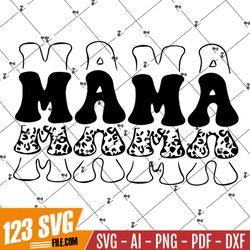 Retro Mama Svg, Mama Svg, Mom Life Svg, Leopard Mama Svg, Mama clipart, Leopard Png, Mama Png, Svg, Dxf, Eps, Cricut and
