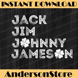 Jack Jim Johnny & Jameson St. Patrick's Day PNG Sublimation Designs