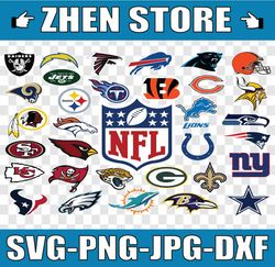 NFL Teams SVG Football Svg Nfl Svg All Nfl Teams Svg Nfl Logo Svg Football Svg Football Teams Svg Cut File (Instant Down