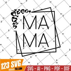 Leopard Mama SVG, Mama SVG, Mama Frame Svg, Svg Dxf Eps Png Files for Cutting Machines Cameo Cricut, Mama Shirt svg, Mom
