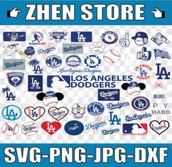 LA Dodgers Cut Files, SVG Files, Baseball Clipart, Cricut Los Angeles Dodgers Cutting Files, MLB svg, Clipart,