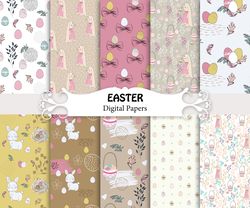 easter, seamless patterns.