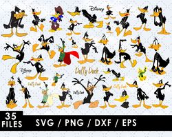 Daffy Duck Svg Files, Daffy Duck Png Files, Vector Png Images, SVG Cut File for Cricut, Clipart Bundle Pack