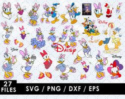Daisy Duck Svg Files, Daisy Duck Png Files, Vector Png Images, SVG Cut File for Cricut, Clipart Bundle Pack
