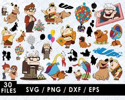 Disney Up Movie Svg Files, Disney Up Movie Png Files, Vector Png Images, SVG Cut File for Cricut, Clipart Bundle Pack