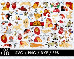 Lion King Svg Files, Lion King Png Files, Vector Png Images, SVG Cut File for Cricut, Clipart Bundle Pack